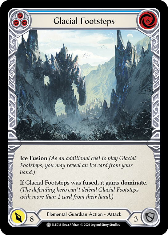 Glacial Footsteps (Blue) [ELE018] (Tales of Aria)  1st Edition Rainbow Foil | Total Play