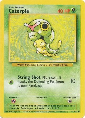 Caterpie (45/102) [Base Set Unlimited] | Total Play