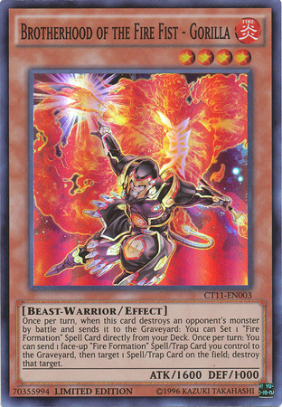 Brotherhood of the Fire Fist - Gorilla [CT11-EN003] Super Rare | Total Play