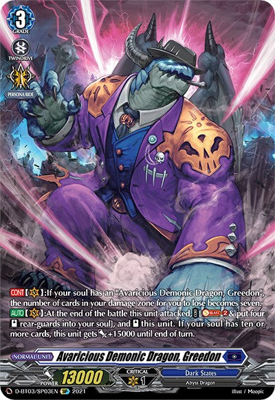 Avaricious Demonic Dragon, Greedon (D-BT03/SP03EN) [Advance of Intertwined Stars] | Total Play