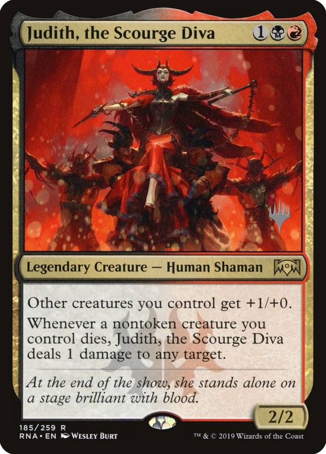 Judith, the Scourge Diva (Promo Pack) [Ravnica Allegiance Promos] | Total Play