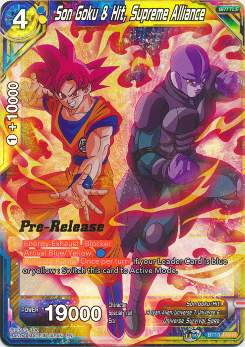 Son Goku & Hit, Supreme Alliance (BT10-145) [Rise of the Unison Warrior Prerelease Promos] | Total Play