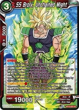 SS Broly, Unchained Might (Uncommon) (BT13-025) [Supreme Rivalry] | Total Play