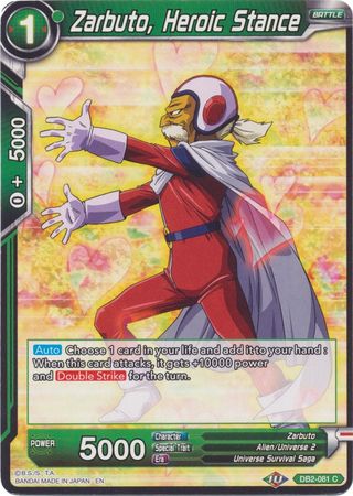 Zarbuto, Heroic Stance (Reprint) (DB2-081) [Battle Evolution Booster] | Total Play