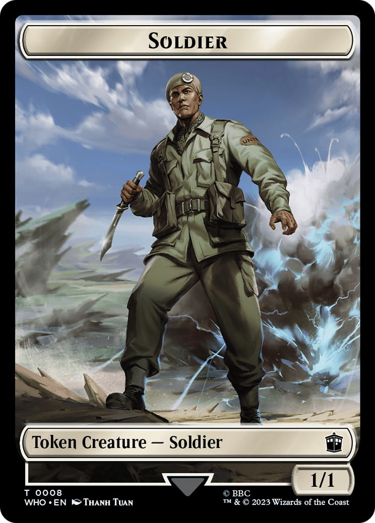 Soldier // Mark of the Rani Double-Sided Token [Doctor Who Tokens] | Total Play