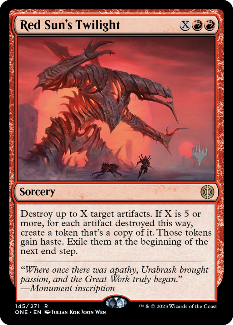 Red Sun's Twilight (Promo Pack) [Phyrexia: All Will Be One Promos] | Total Play