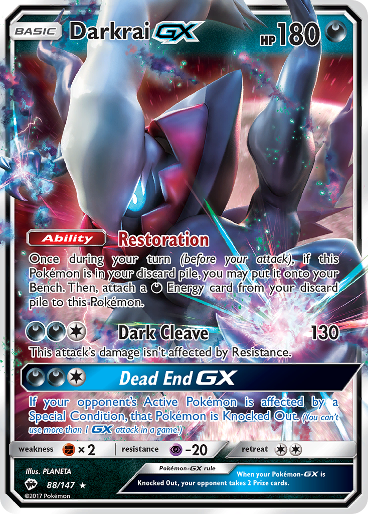 Darkrai GX (88/147) [Sun & Moon: Burning Shadows] | Total Play