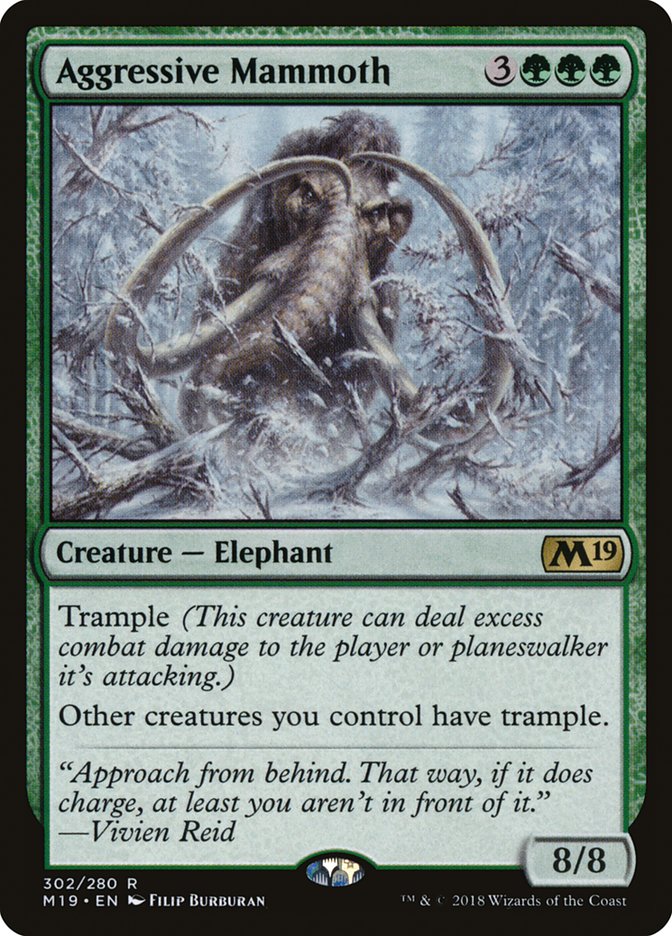 Aggressive Mammoth [Core Set 2019] | Total Play