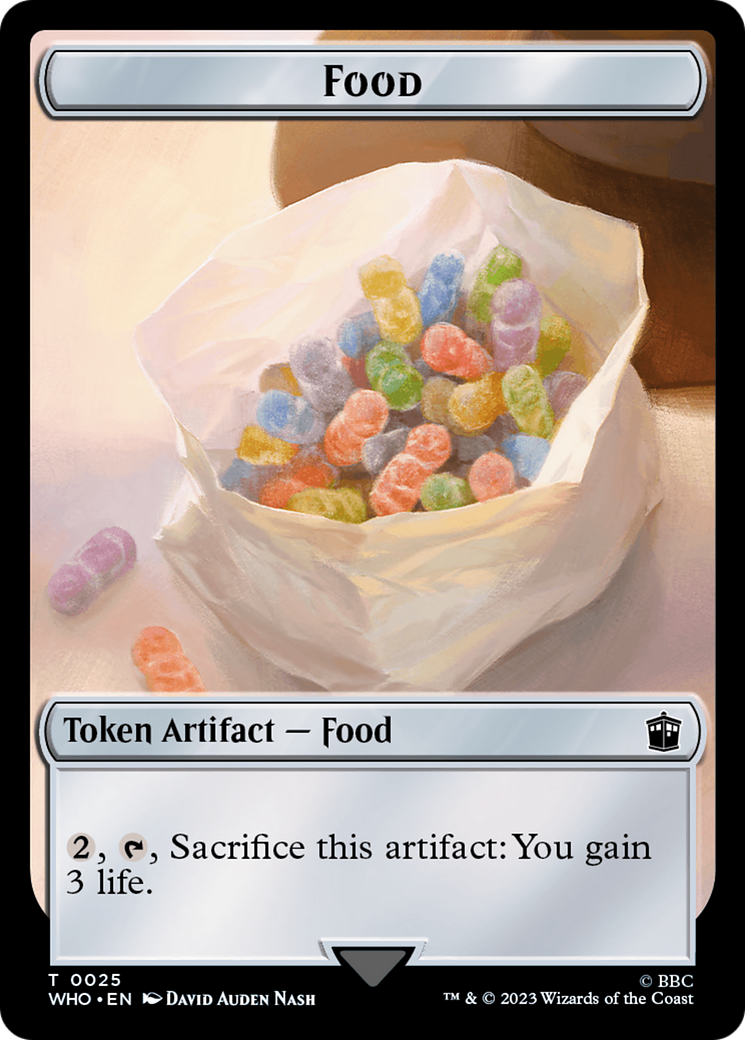 Alien Angel // Food (0025) Double-Sided Token [Doctor Who Tokens] | Total Play