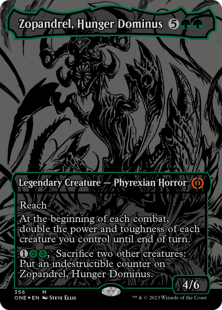 Zopandrel, Hunger Dominus (Oil Slick Raised Foil) [Phyrexia: All Will Be One] | Total Play