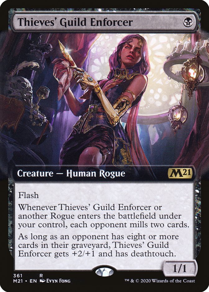 Thieves' Guild Enforcer (Extended Art) [Core Set 2021] | Total Play