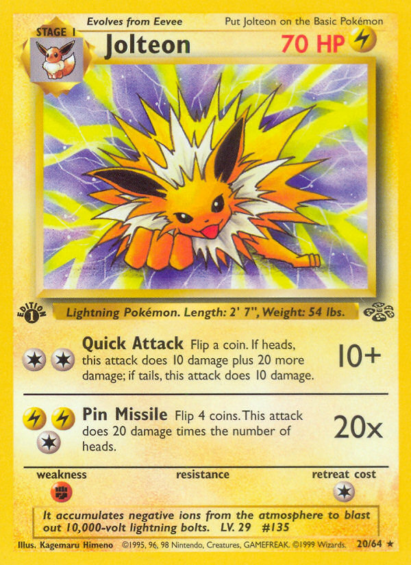 Jolteon (20/64) [Jungle 1st Edition] | Total Play