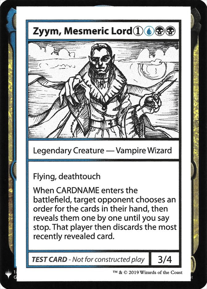 Zyym, Mesmeric Lord [Mystery Booster Playtest Cards] | Total Play