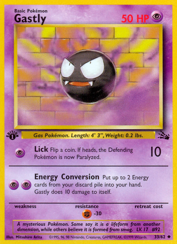 Gastly (33/62) [Fossil 1st Edition] | Total Play