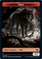 Wolf (011) // Human (010) Double-Sided Token [Innistrad: Crimson Vow Tokens] | Total Play