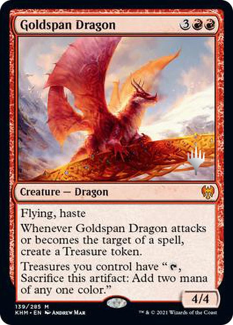 Goldspan Dragon (Promo Pack) [Kaldheim Promos] | Total Play