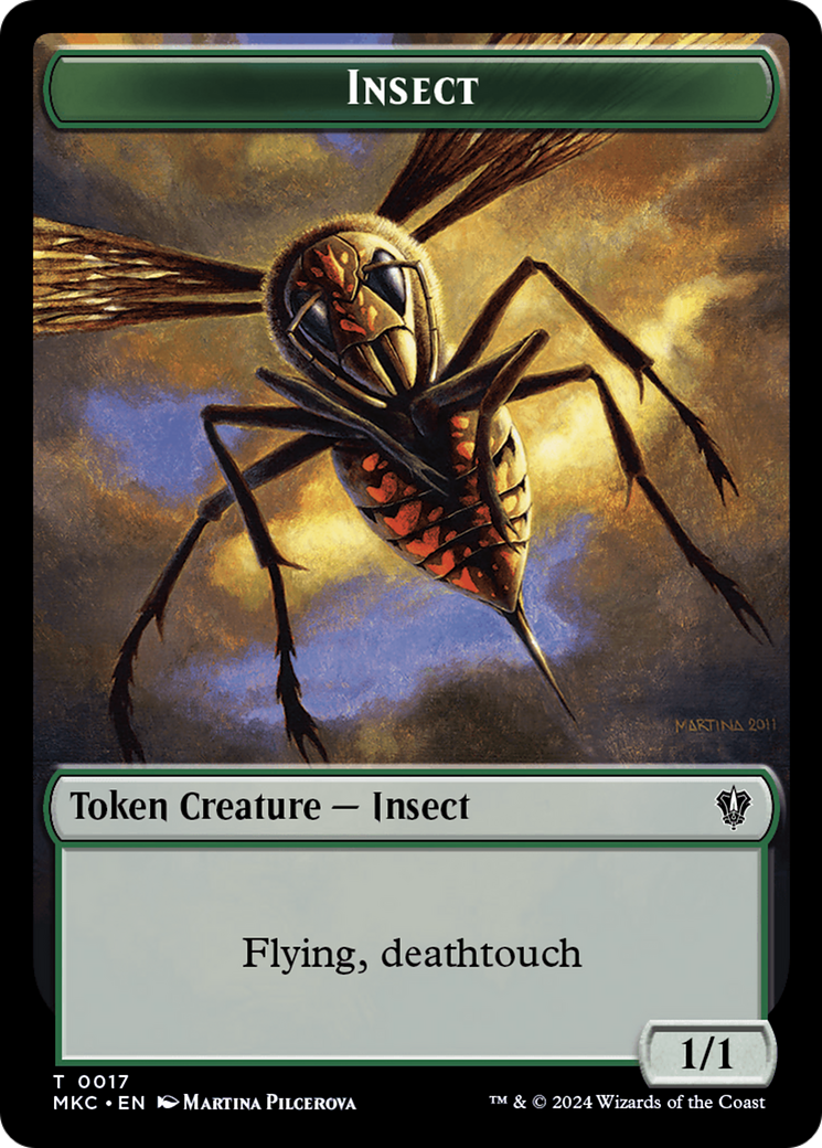 Clue // Insect (0017) Double-Sided Token [Murders at Karlov Manor Commander Tokens] | Total Play