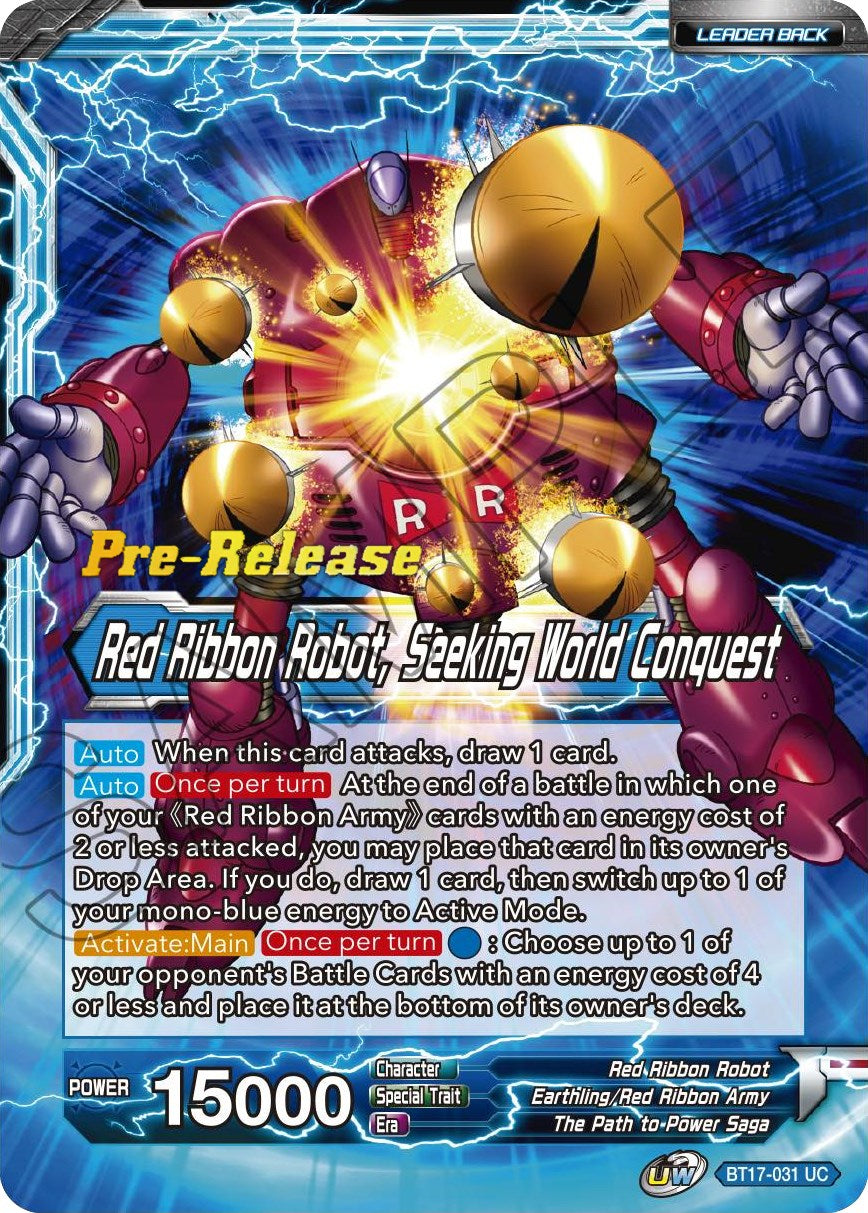 Commander Red // Red Ribbon Robot, Seeking World Conquest (BT17-031) [Ultimate Squad Prerelease Promos] | Total Play