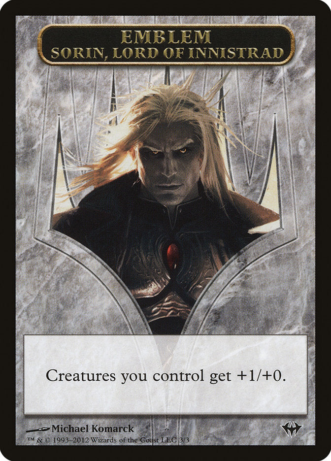 Sorin, Lord of Innistrad Emblem [Dark Ascension Tokens] | Total Play