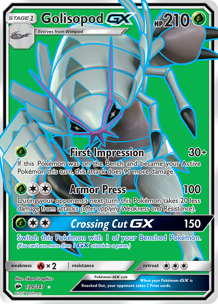 Golisopod GX (129/147) [Sun & Moon: Burning Shadows] | Total Play