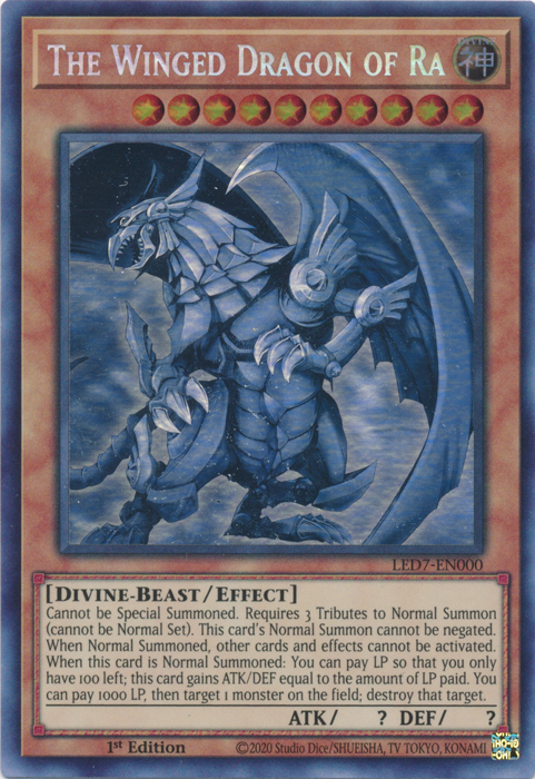 The Winged Dragon of Ra (Ghost Rare) [LED7-EN000] Ghost Rare | Total Play