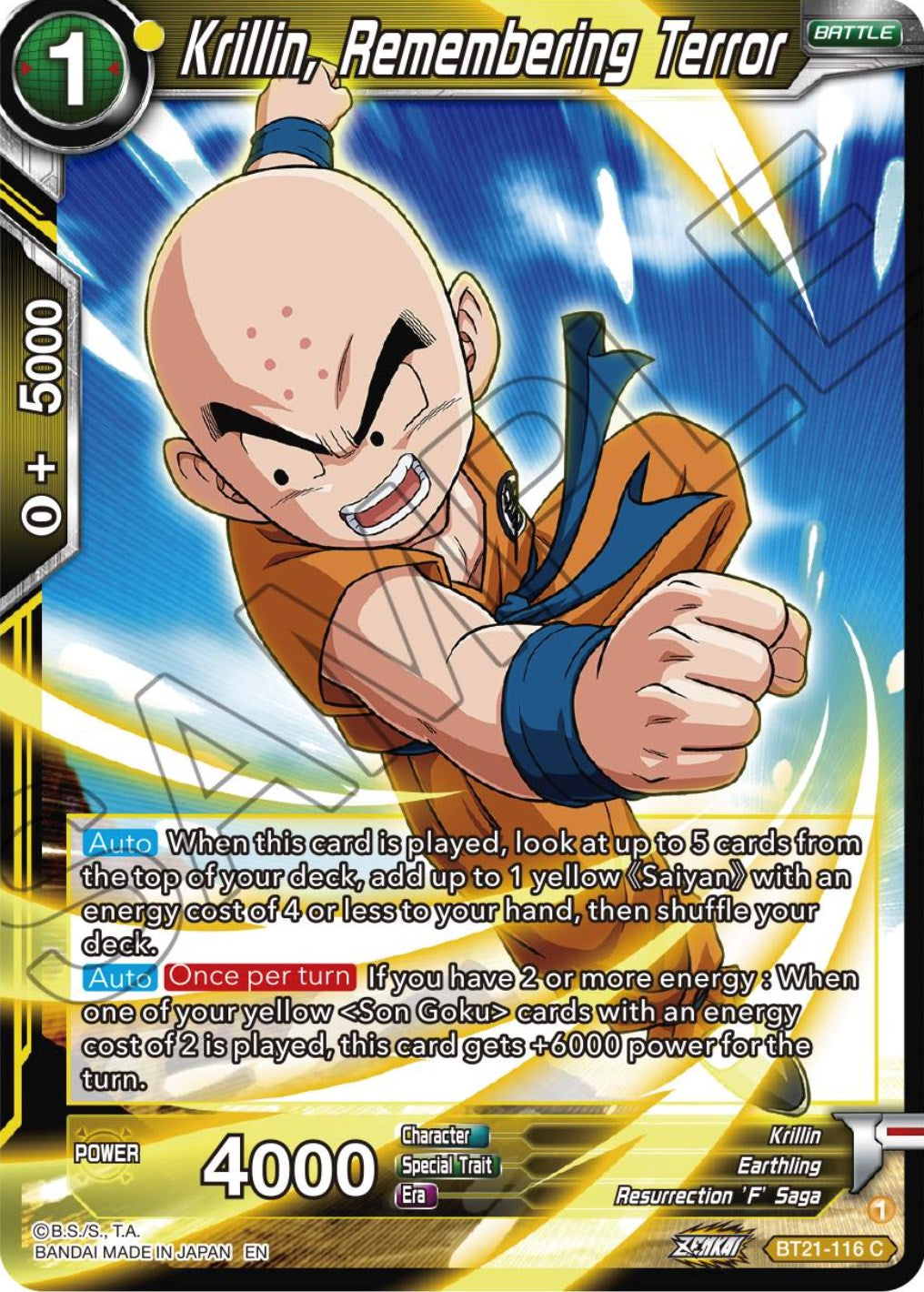 Krillin, Remembering Terror (BT21-116) [Wild Resurgence] | Total Play