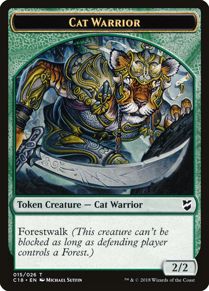 Cat Warrior Token [Commander 2018 Tokens] | Total Play