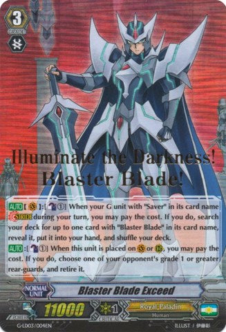 Blaster Blade Exceed (Hot Stamped) (G-LD03/004EN) [G-Legend Deck Vol.3: The Blaster] | Total Play