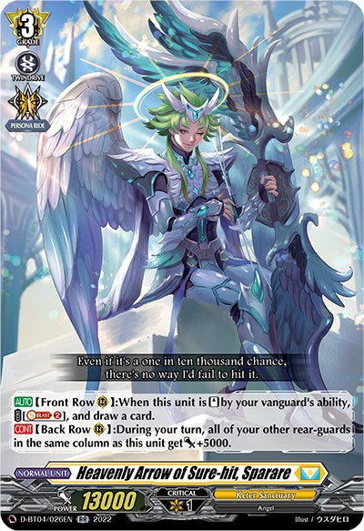Heavenly Arrow of Sure-hit, Sparare (D-BT04/026EN) [Awakening of Chakrabarthi] | Total Play