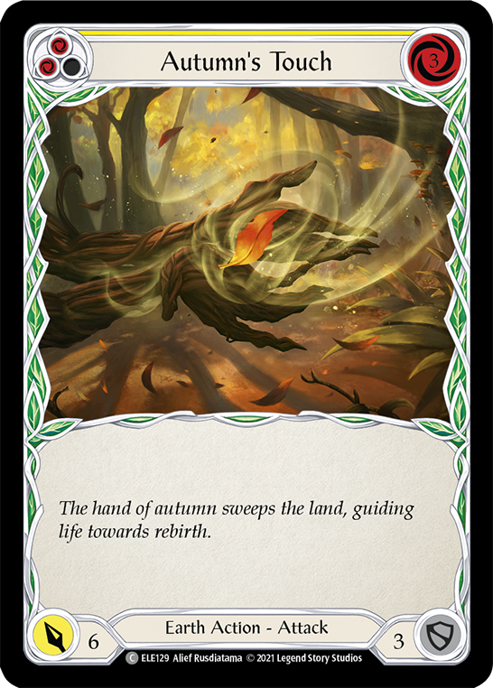 Autumn's Touch (Yellow) [ELE129] (Tales of Aria)  1st Edition Rainbow Foil | Total Play