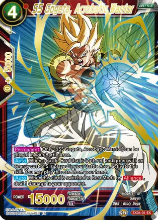 SS Gogeta, Acrobatic Warrior (Gold Stamped) (EX04-01) [Mythic Booster] | Total Play