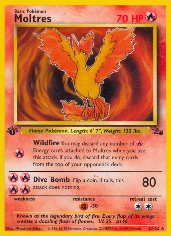 Moltres (27/62) [Fossil 1st Edition] | Total Play