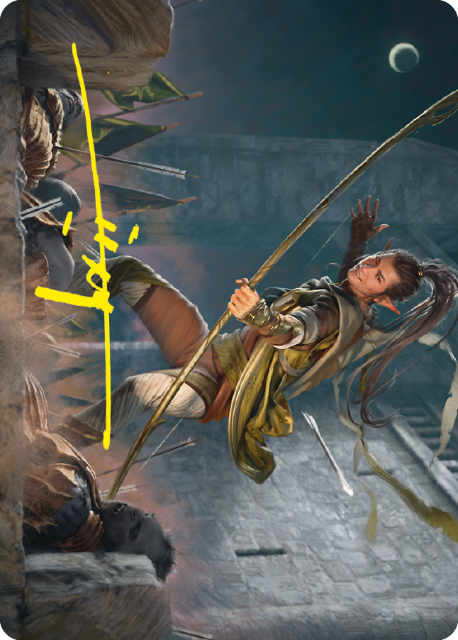 Legolas, Counter of Kills Art Card (Gold-Stamped Signature) [The Lord of the Rings: Tales of Middle-earth Art Series] | Total Play