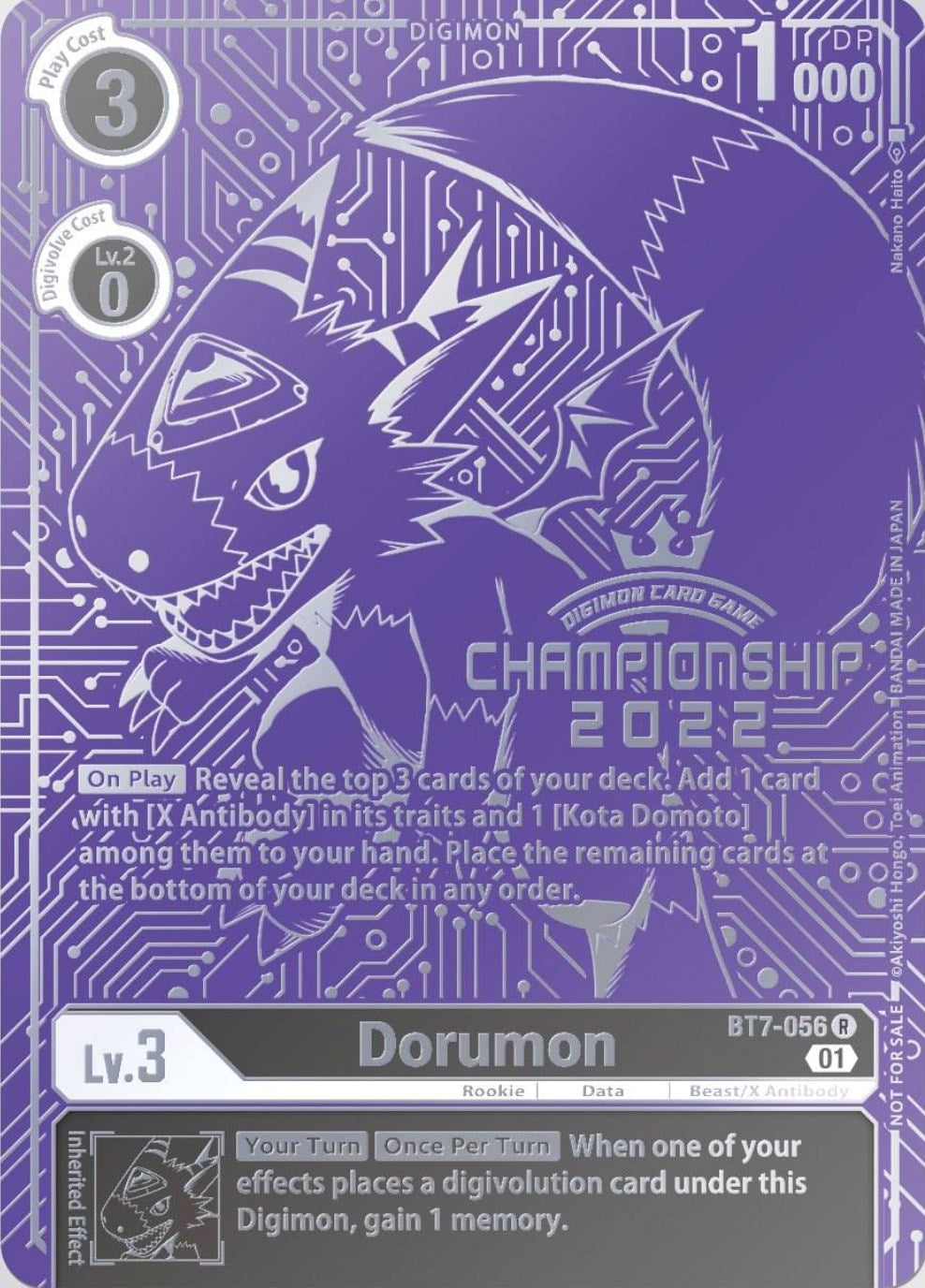 Dorumon [BT7-056] (2022 Championship Finals Top 16) [Next Adventure Promos] | Total Play