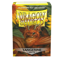 Dragon Shield: Standard 100ct Sleeves - Tangerine (Matte) | Total Play