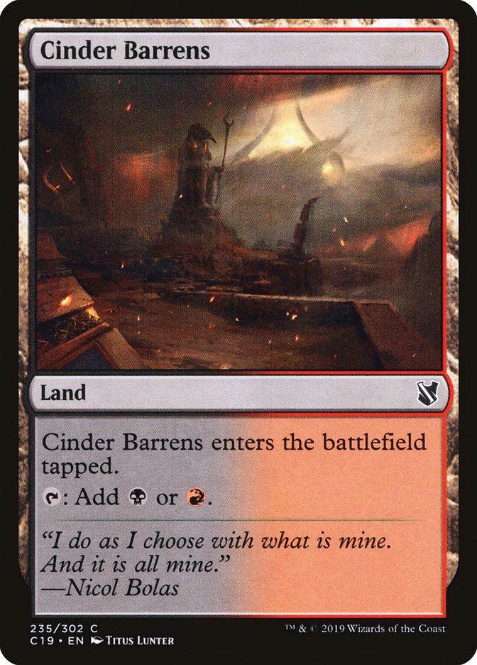 Cinder Barrens [Commander 2019] | Total Play