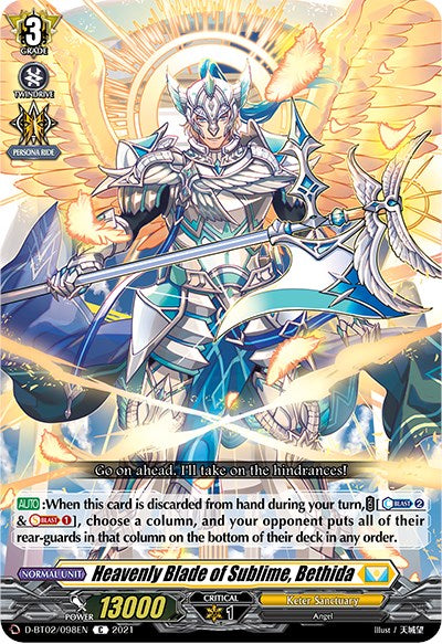 Heavenly Blade of Sublime, Bethida (D-BT02/098EN) [A Brush with the Legends] | Total Play