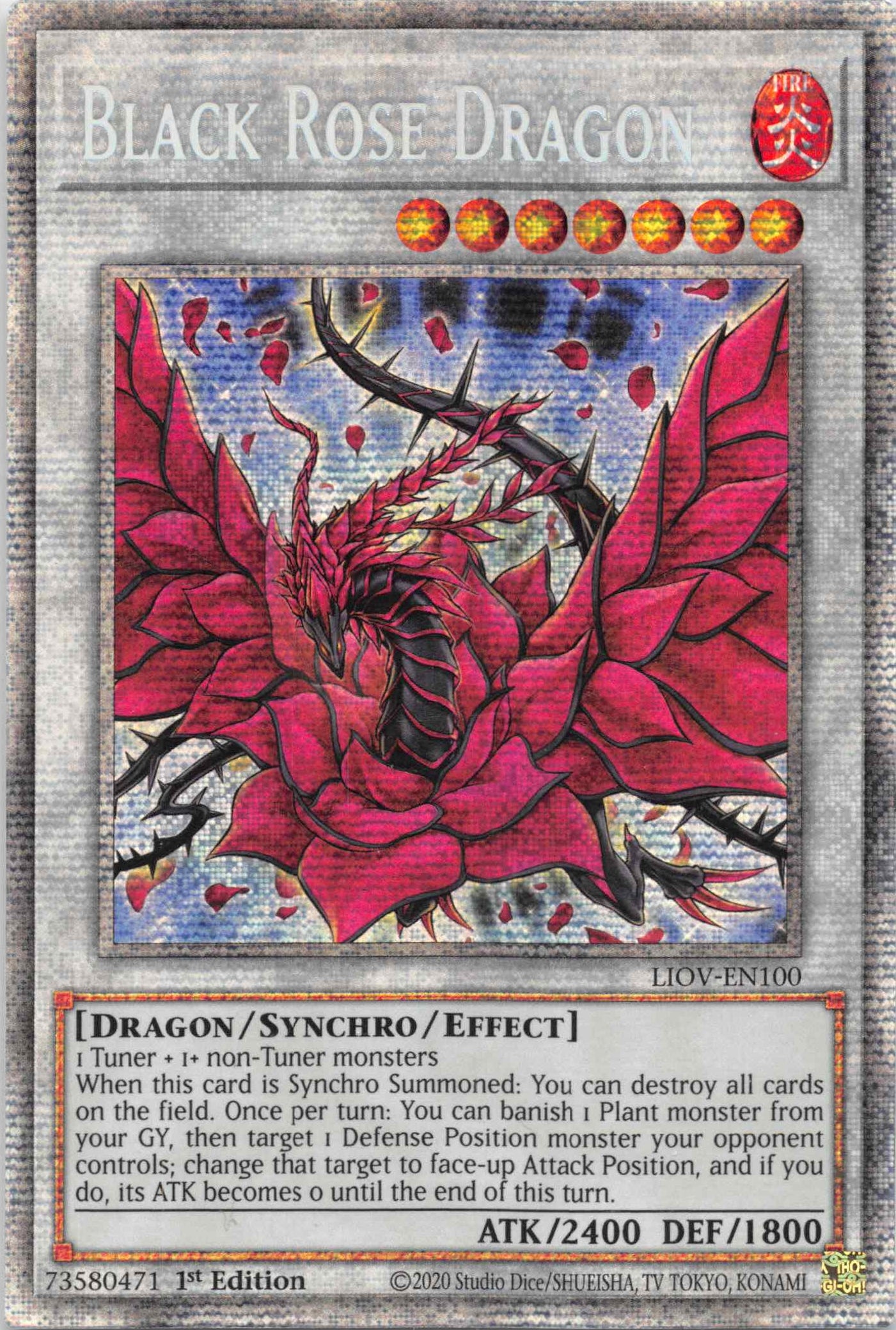 Black Rose Dragon [LIOV-EN100] Starlight Rare | Total Play
