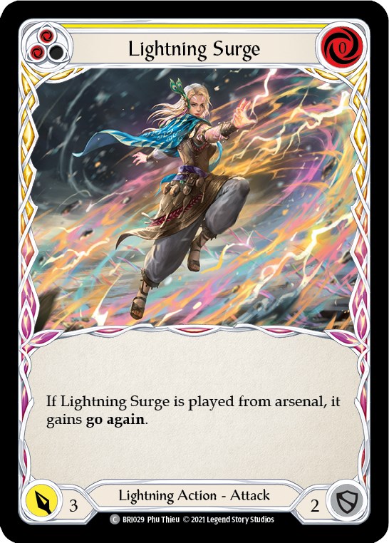 Lightning Surge (Yellow) [BRI029] (Tales of Aria Briar Blitz Deck)  1st Edition Normal | Total Play