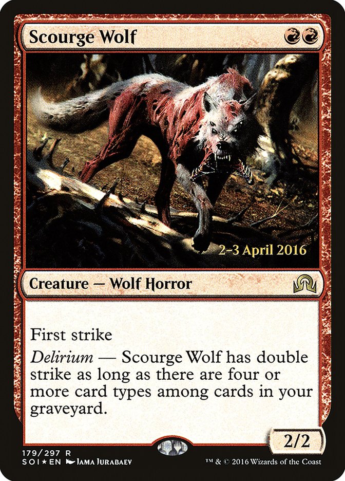 Scourge Wolf [Shadows over Innistrad Prerelease Promos] | Total Play