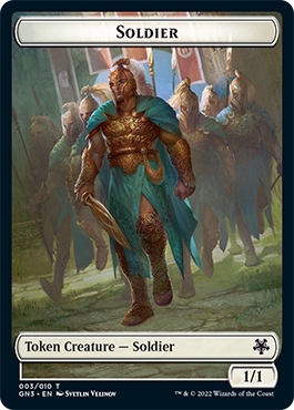 Soldier // Elf Warrior Double-Sided Token [Game Night: Free-for-All Tokens] | Total Play