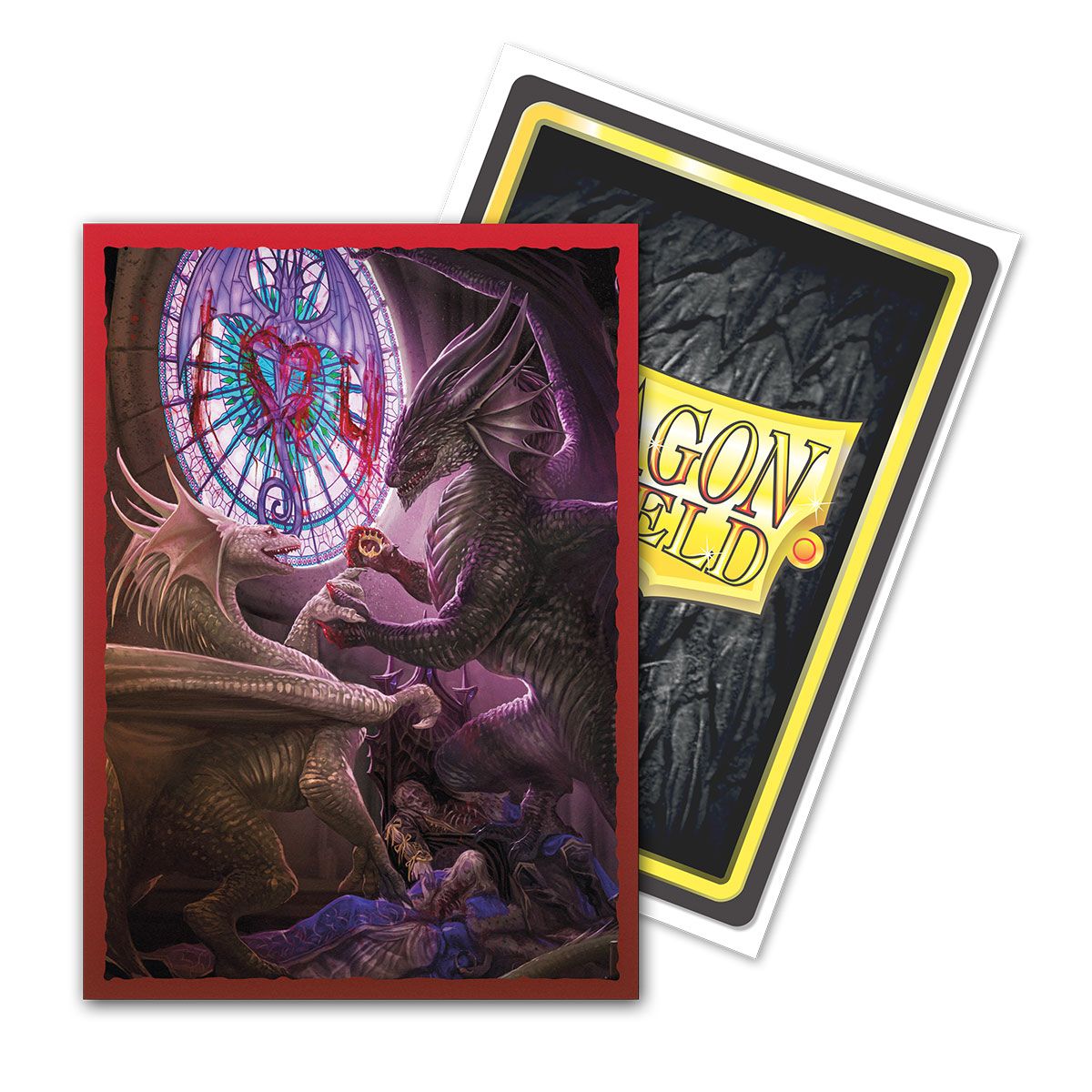 Dragon Shield: Standard 100ct Brushed Art Sleeves - Valentine Dragons (2022) | Total Play