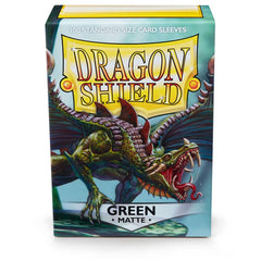 Dragon Shield: Standard 100ct Sleeves - Green (Matte) | Total Play