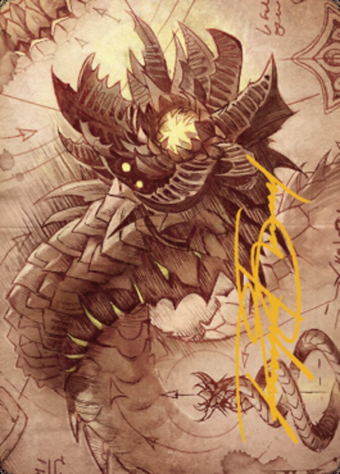 Wurmcoil Engine Art Card (Gold-Stamped Signature) [The Brothers' War Art Series] | Total Play