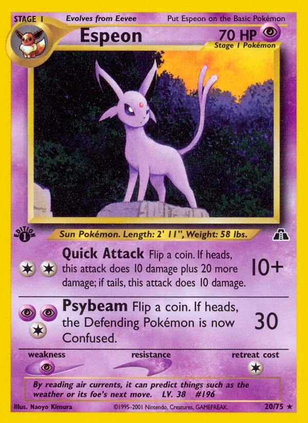 Espeon (20/75) [Neo Discovery 1st Edition] | Total Play