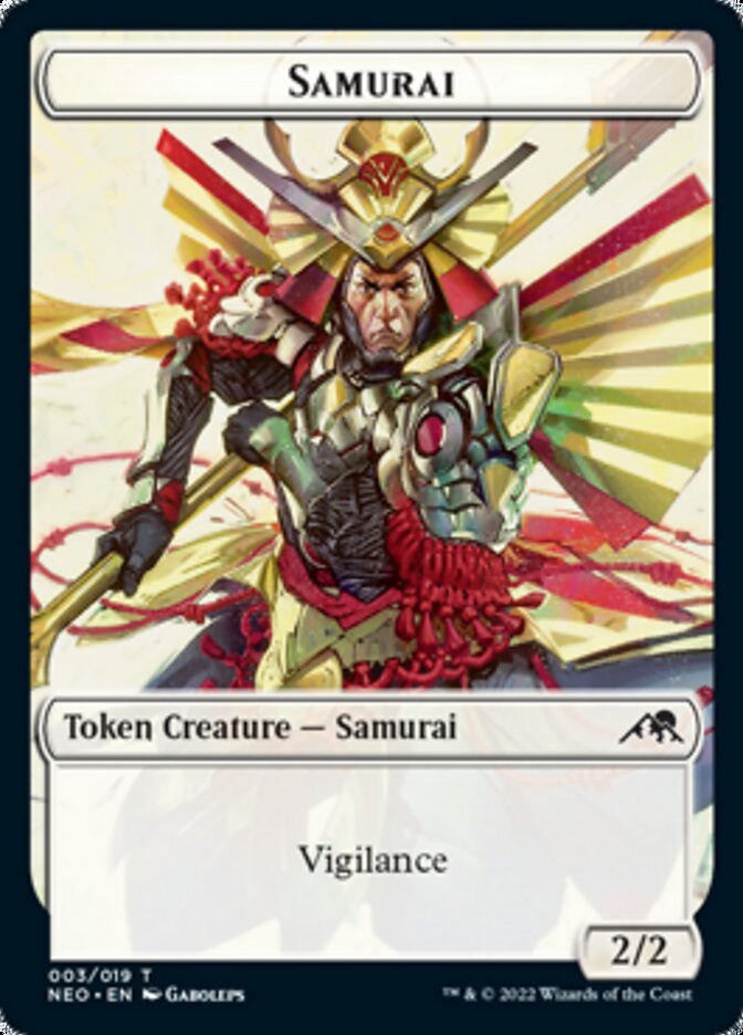 Samurai // Construct (006) Double-Sided Token [Kamigawa: Neon Dynasty Tokens] | Total Play