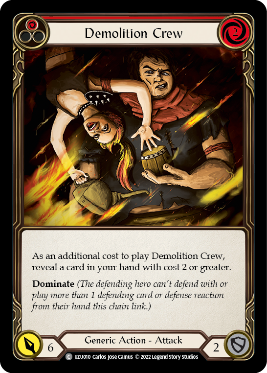 Demolition Crew (Red) [UZU010] (Outsiders Uzuri Blitz Deck) | Total Play