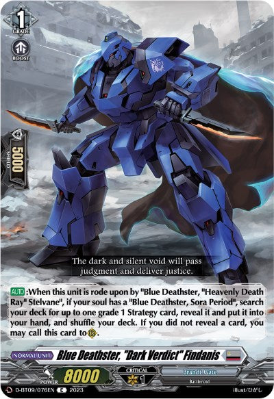 Blue Deathster, "Dark Verdict" Findanis (D-BT09/076EN) [Dragontree Invasion] | Total Play