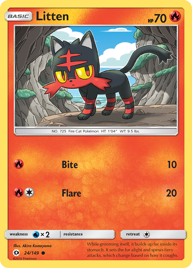 Litten (24/149) [Sun & Moon: Base Set] | Total Play