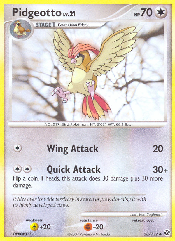 Pidgeotto (58/132) [Diamond & Pearl: Secret Wonders] | Total Play